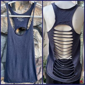 💎2/$22~Exist Navy Ladder Cutout Back Tank Top~Small